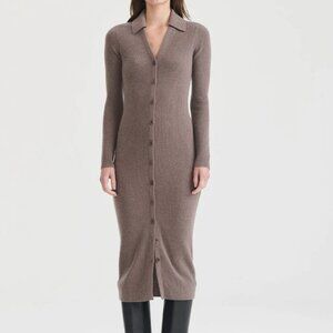 NAADAM Signature Cashmere Ribbed Cardigan Dress, new with tags
